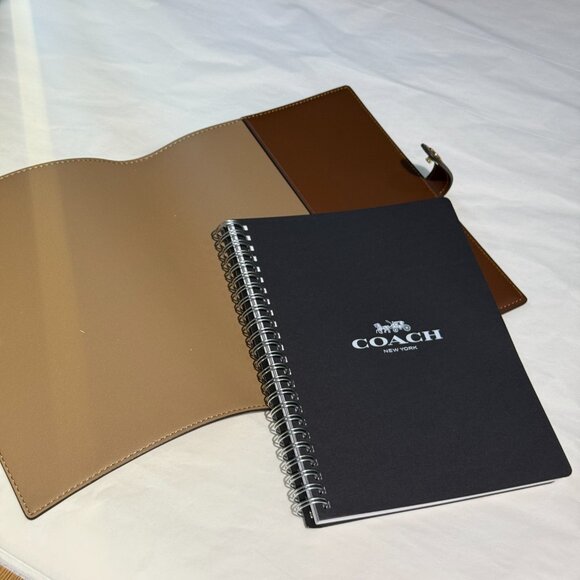 Coach Notebook In Signature Canvas CZ198, Gold/Tan/Brown - Picture 7 of 9